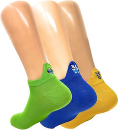 3 Pairs - Dog Embroidered Ankle Socks Cute Dog Print Low Cut Ankle