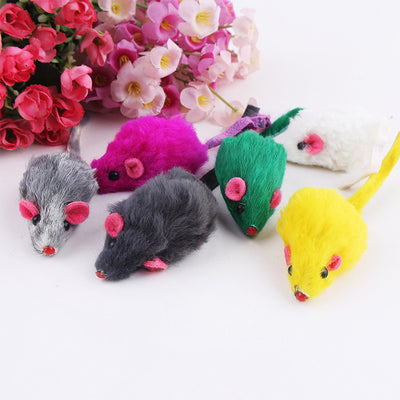 10-Piece Plush Mouse Cat Toys – Soft, Safe & Irresistible (Random Colors)